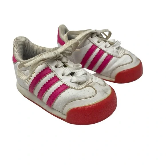 adidas Shoes Adidas Baby Kids Girls Sz Pink White Original